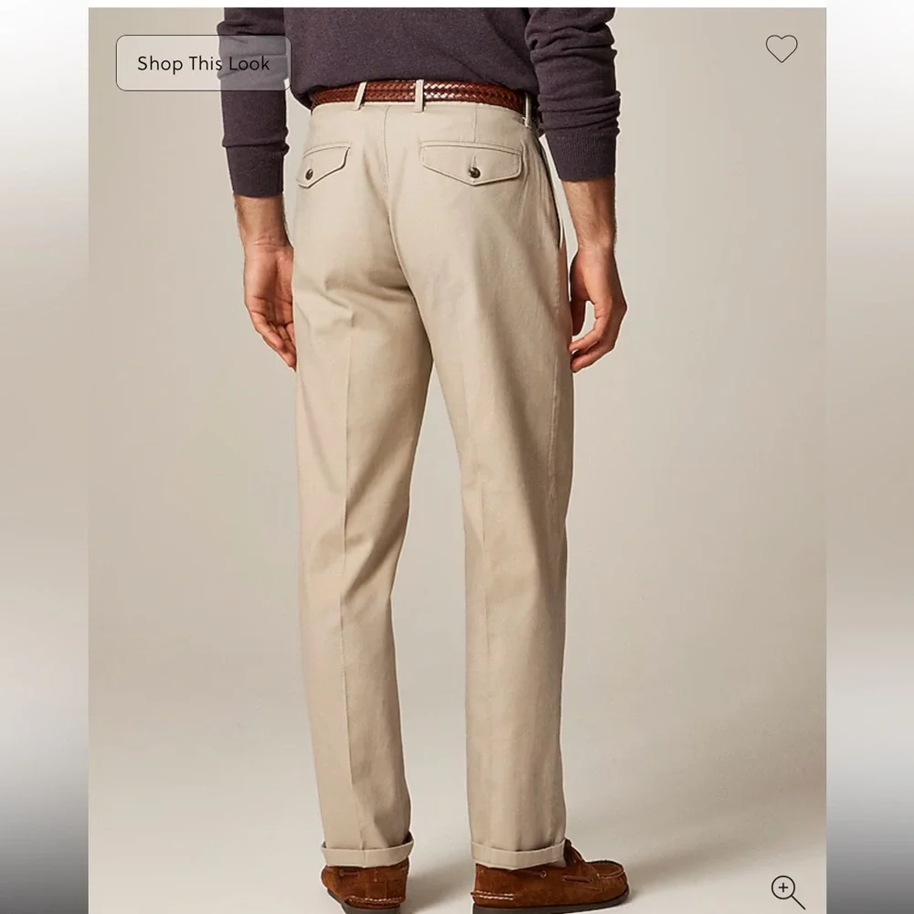 J.Crew Straight-fit creased stretch cotton-blend twill trouser 33/30